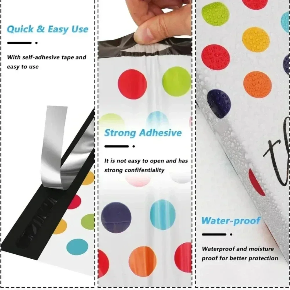 Thank You Poly Mailer 10x13 Inch 100 Pcs, Waterproof and Tear-Resistant Shipping